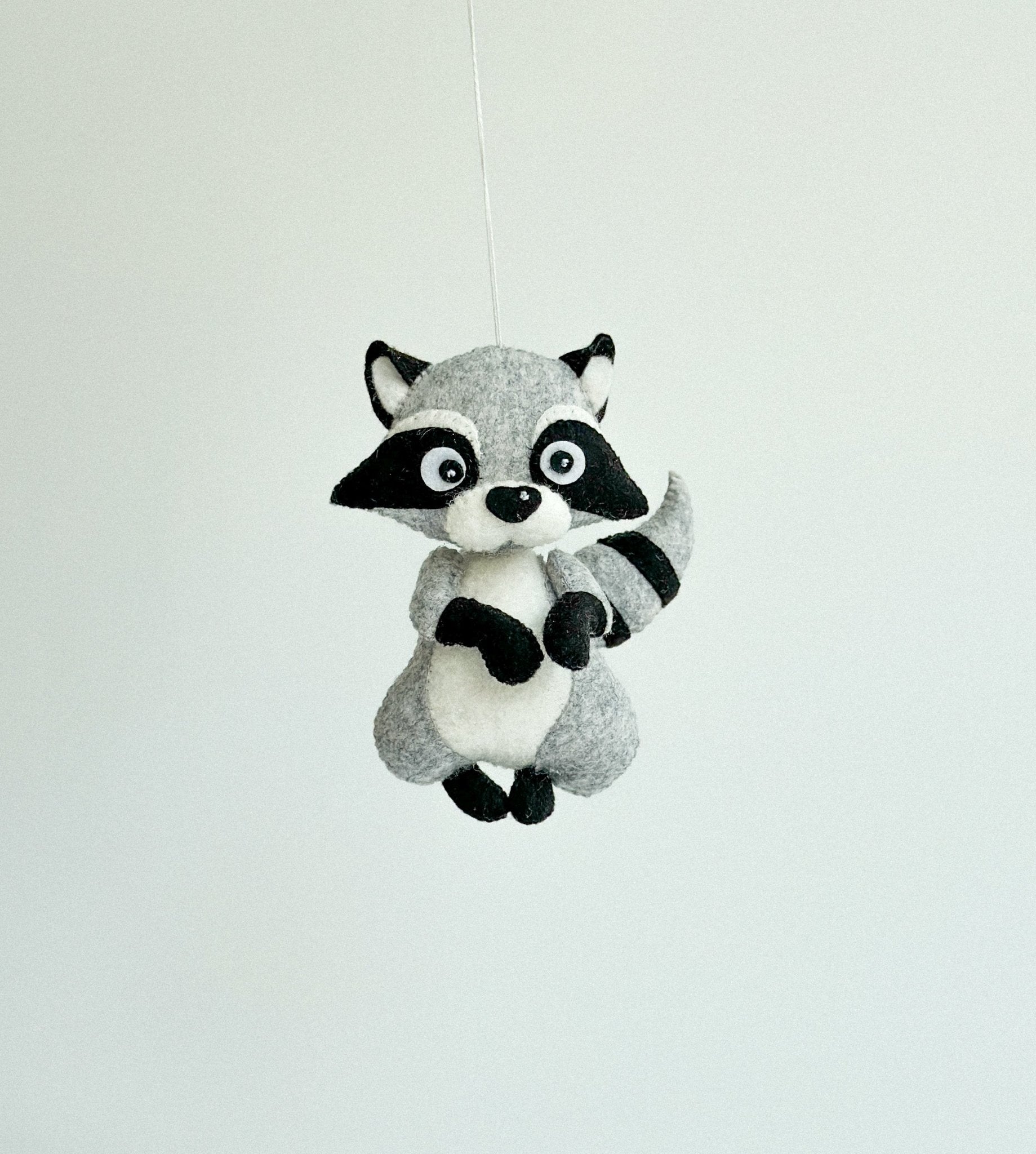 Felt Raccoon Ornament - WoollyFox